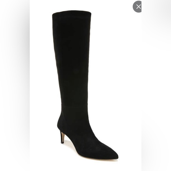 Black suede knee high boots 6.5 - Picture 2 of 3